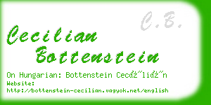 cecilian bottenstein business card